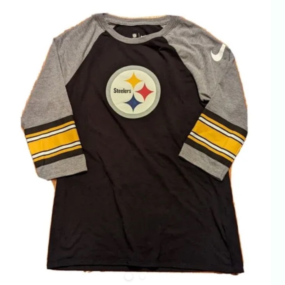 Nike NFL Pittsburgh Steelers 3/4 Long Sleeve Shirt Women’s NWT small Football